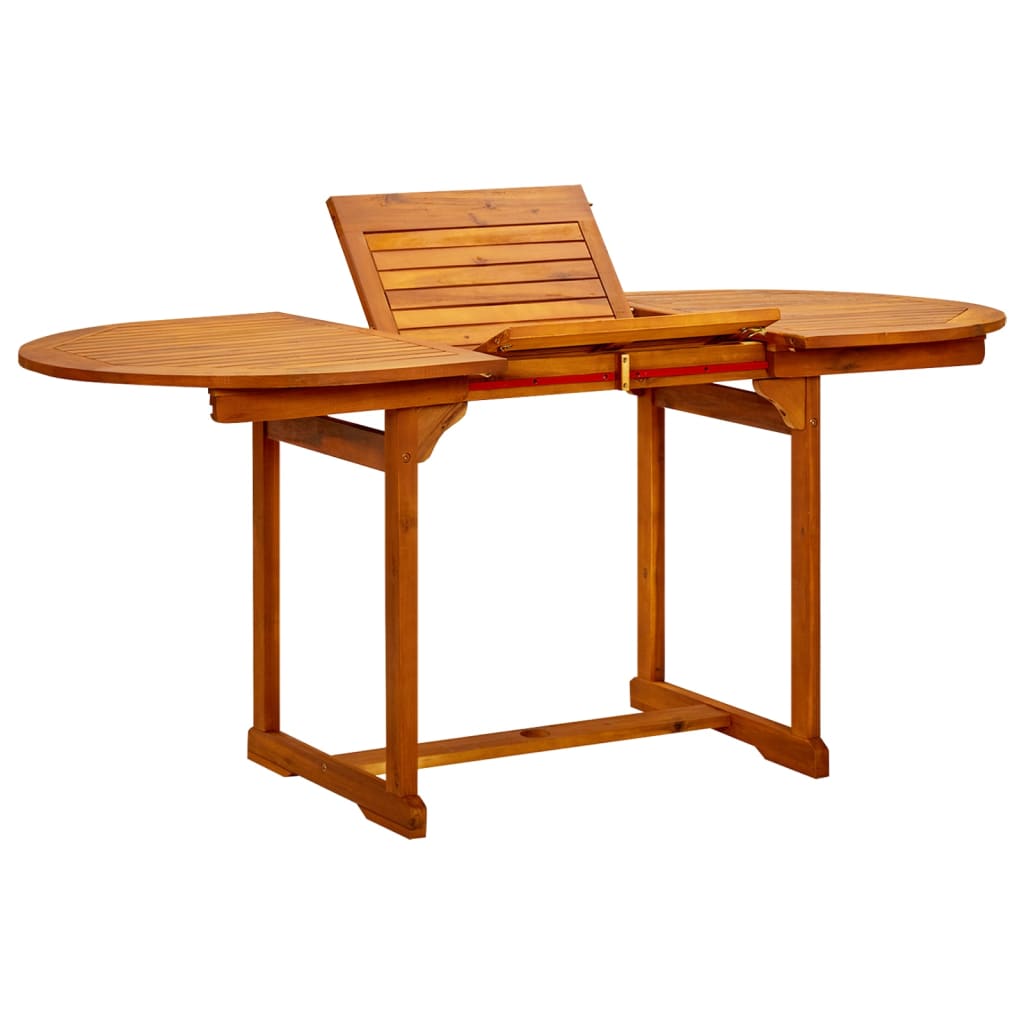 foto del prodotto tavolo da pranzo per esterni 120 170 x80x75 cm in legno acacia cod mxl 52483