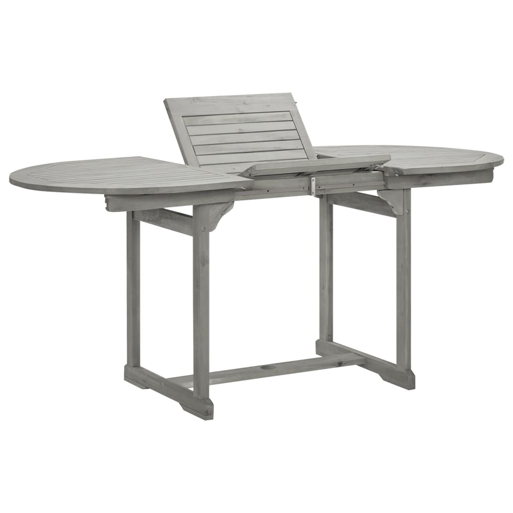 foto del prodotto tavolo da pranzo per esterni 120 170 x80x75 cm massello acacia cod mxl 45269