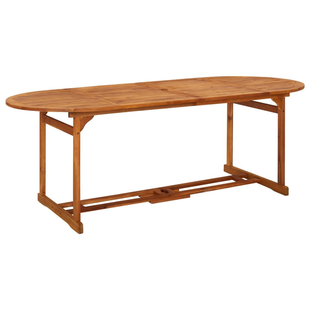 foto del prodotto tavolo da pranzo per esterni 220x90x75cm legno massello acacia cod mxl 34162