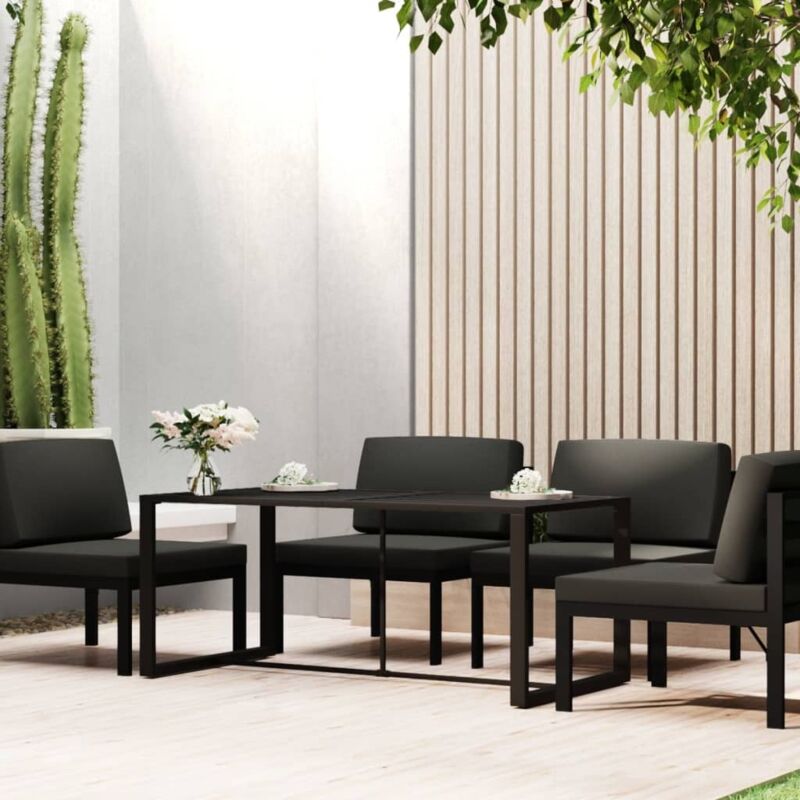 foto del prodotto tavolo da pranzo per esterni antracite 120x60x66cm in alluminio vidaxl