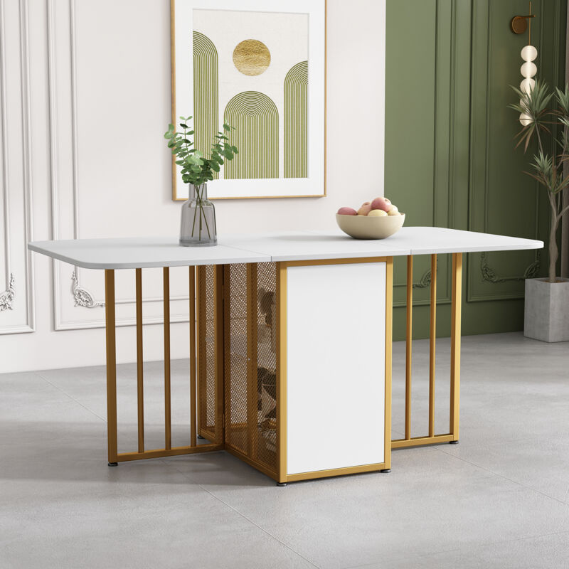 foto del prodotto tavolo da pranzo pieghevole, tavolo da pranzo allungabile multifunzionale, tavolo da pranzo mobile, tavolo da pranzo allungabile, tavolo da pranzo