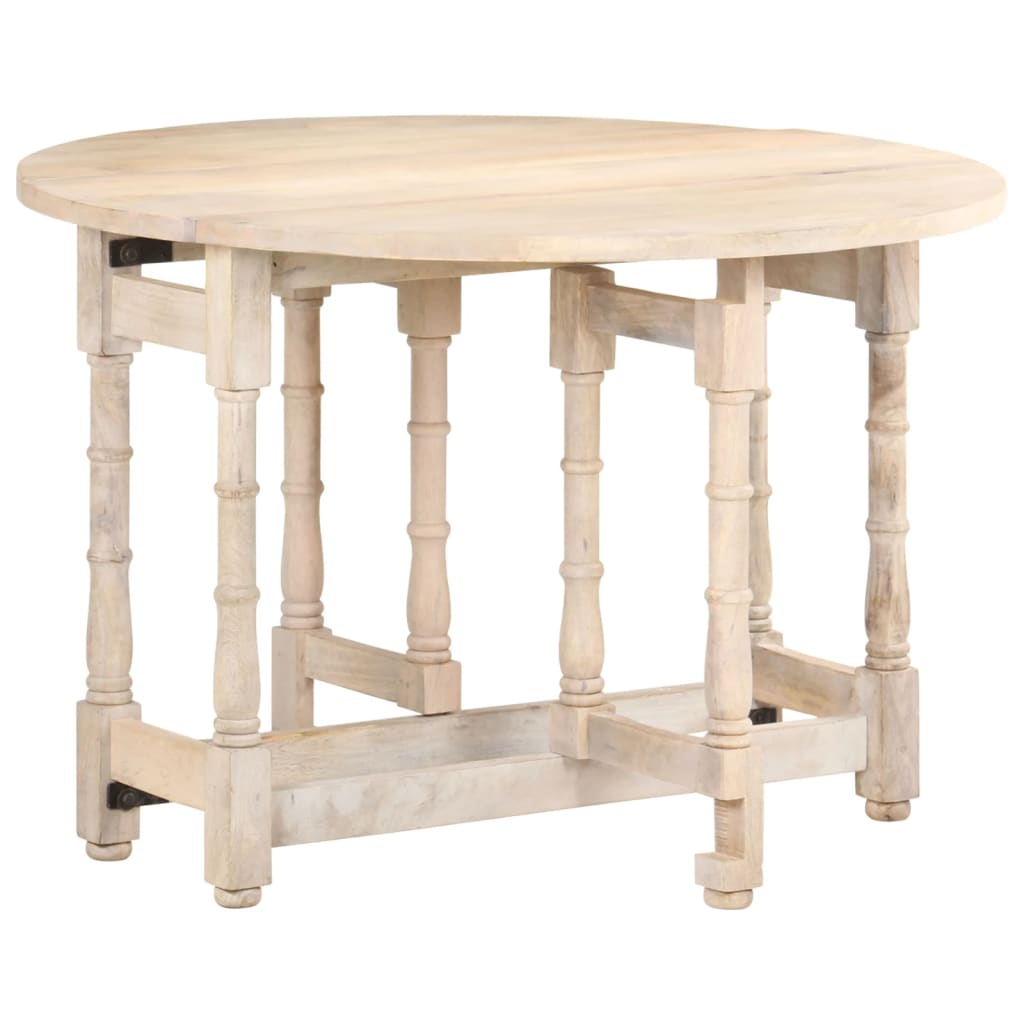 foto del prodotto tavolo da pranzo rotondo 110x76 cm in legno massello di mango cod mxl 12694