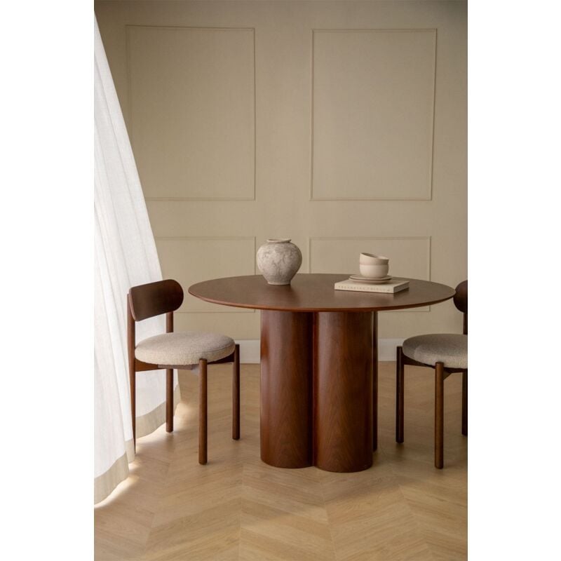 foto del prodotto tavolo da pranzo rotondo in legno 120 cm athena sklum