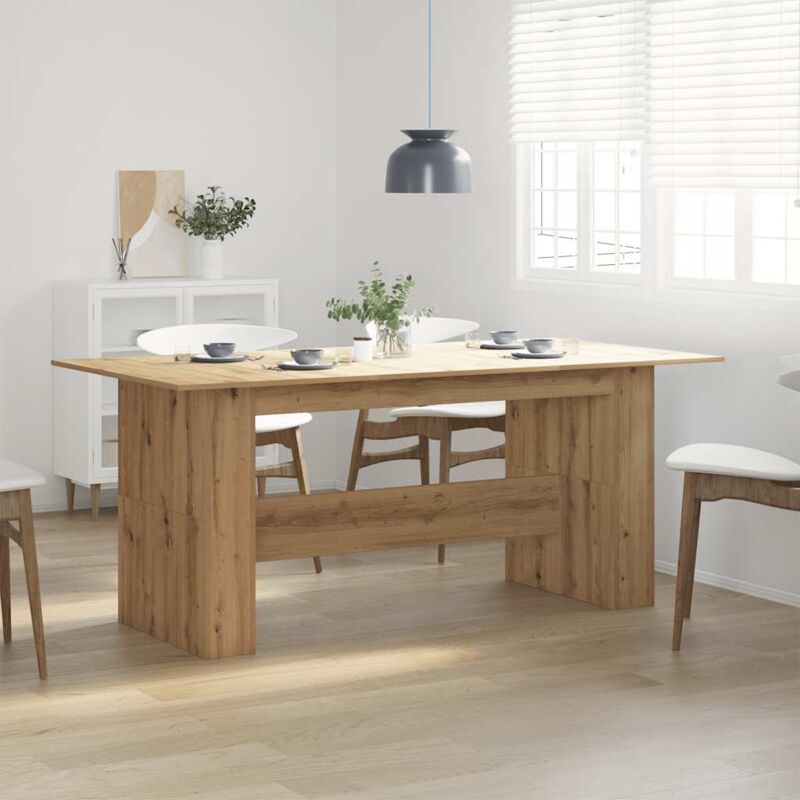 foto del prodotto tavolo da pranzo rovere artigianale 180x90x76 cm in truciolato vidaxl