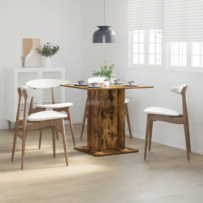 foto del prodotto tavolo da pranzo rovere fumo 80x80x75 cm legno multistrato vidaxl