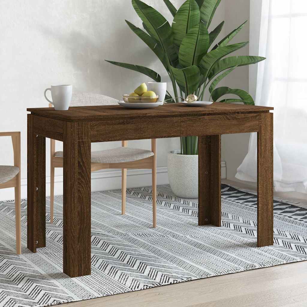 foto del prodotto tavolo da pranzo rovere marrone 120x60x76 cm legno multistrato cod mxl 13580