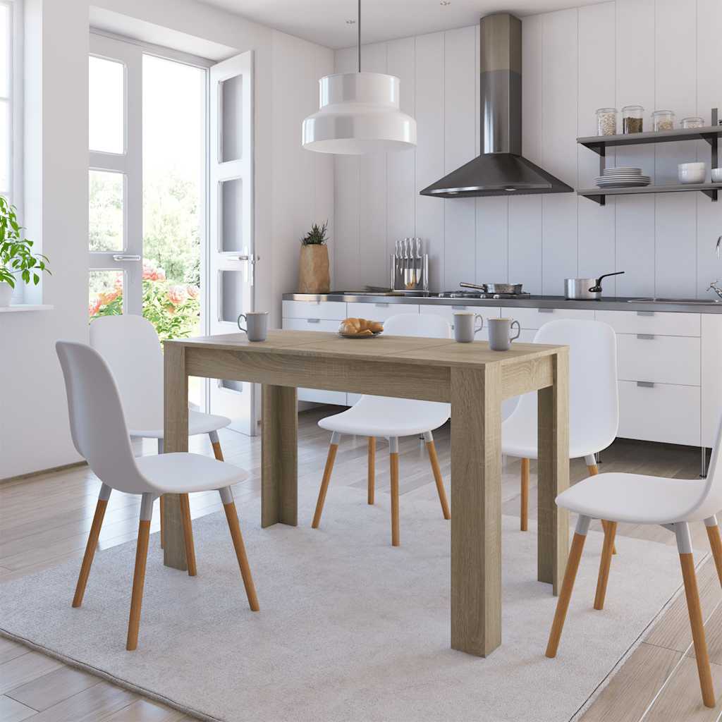 foto del prodotto tavolo da pranzo rovere sonoma 120x60x76 cm in truciolato cod mxl 64612
