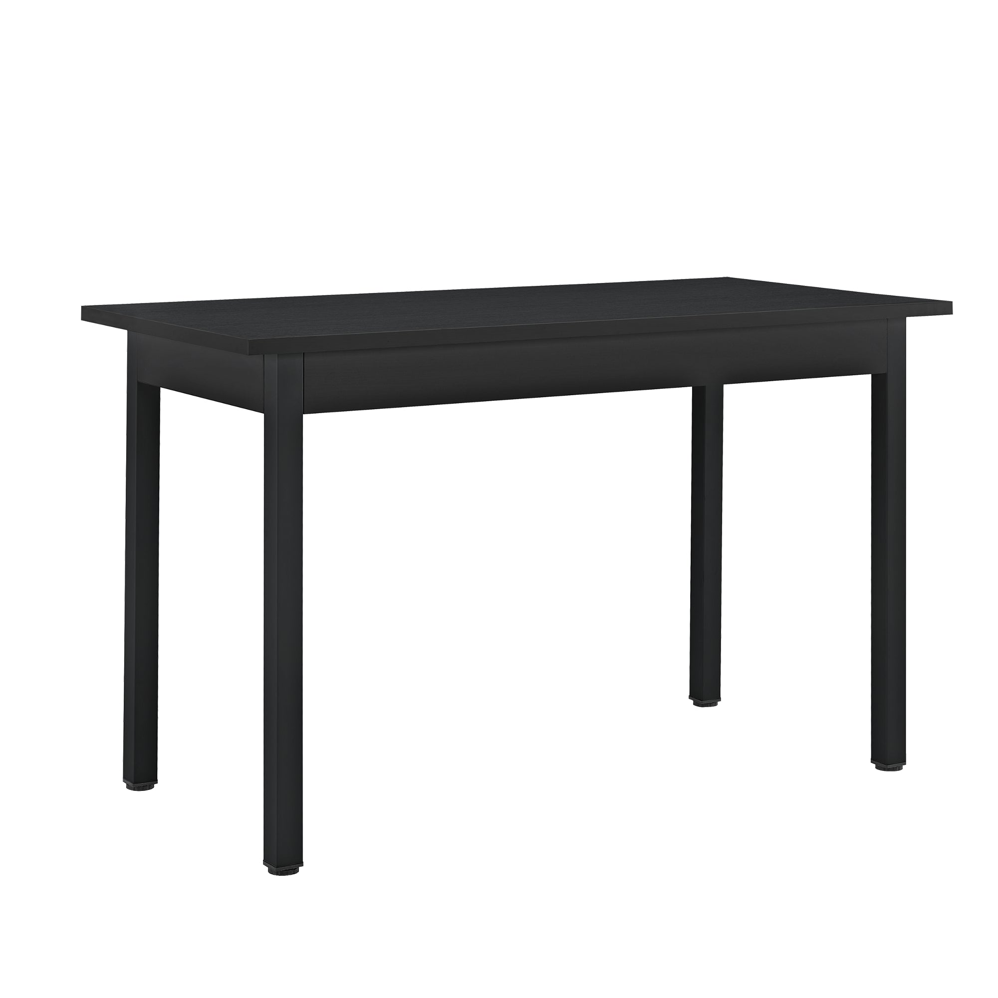 foto del prodotto tavolo da pranzo tavolo da pranzo tavolo da cucina scrivania mdf acciaio impiallacciato 120 x 60 x 75 cm nero 03 0004295