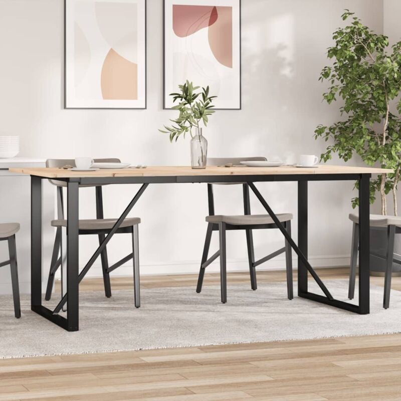 foto del prodotto tavolo da pranzo telaio a o 180x90x75 cm legno pino e acciaio vidaxl