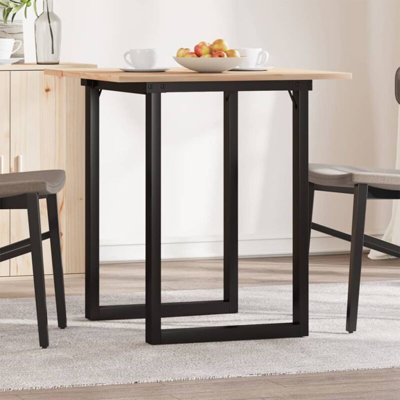 foto del prodotto tavolo da pranzo telaio a o 70x70x75 cm legno pino e acciaio vidaxl
