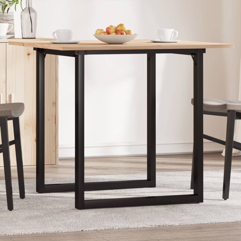 foto del prodotto tavolo da pranzo telaio a o 80x80x75 cm legno pino e acciaio vidaxl