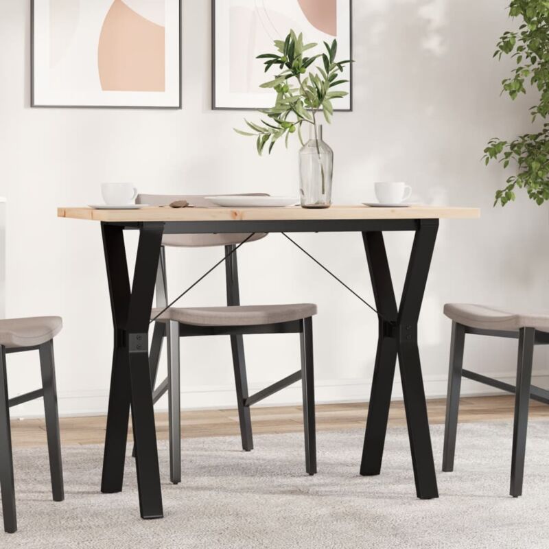foto del prodotto tavolo da pranzo telaio a y 100x50x75,5 cm legno pino e acciaio vidaxl