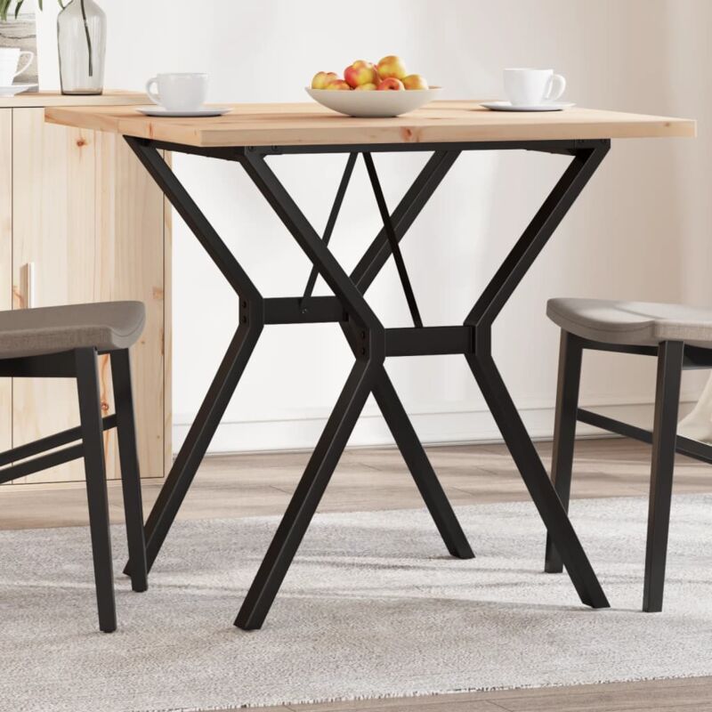 foto del prodotto tavolo da pranzo telaio a y 80x80x75,5 cm legno pino e acciaio vidaxl