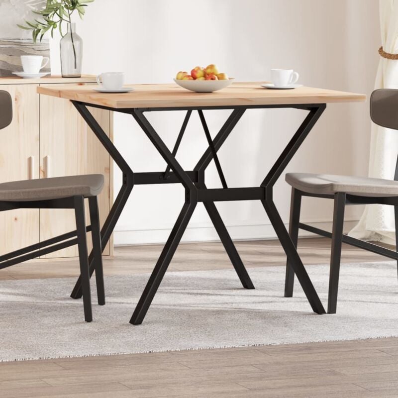 foto del prodotto tavolo da pranzo telaio a y 90x90x75,5 cm legno pino e acciaio vidaxl