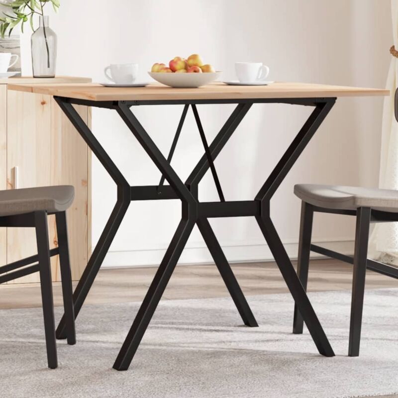 foto del prodotto tavolo da pranzo telaio a y 90x90x75 cm legno pino e acciaio vidaxl