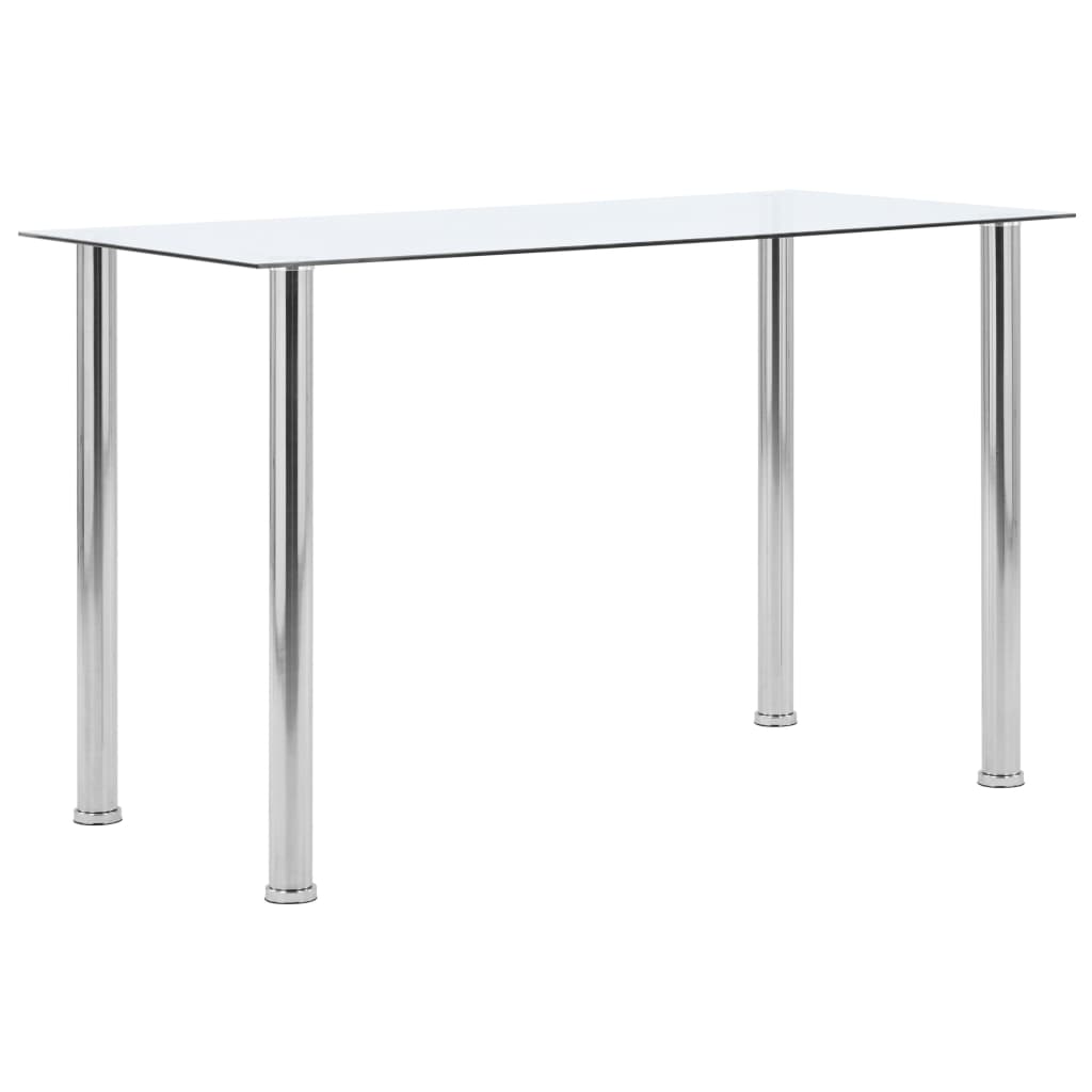 foto del prodotto tavolo da pranzo trasparente 120x60x75cm vetro temperato cod mxl 14931