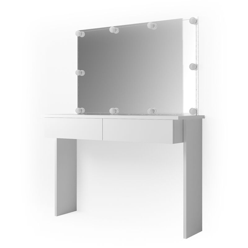 foto del prodotto tavolo da toeletta azur, bianco, 120 cm con illuminazione a led vicco