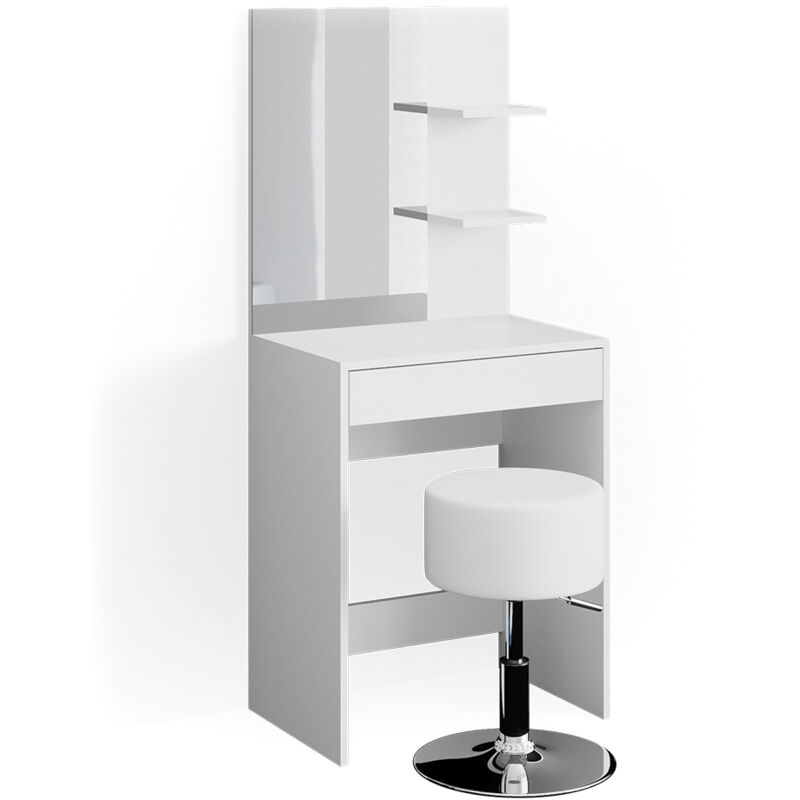 foto del prodotto tavolo da toeletta isabelle, bianco, 60 cm con sgabello vicco