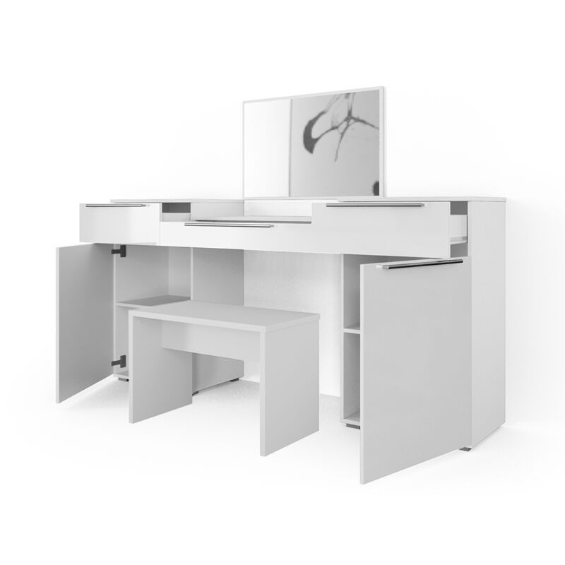 foto del prodotto tavolo da toeletta lilli, bianco, 190 cm con panca vicco