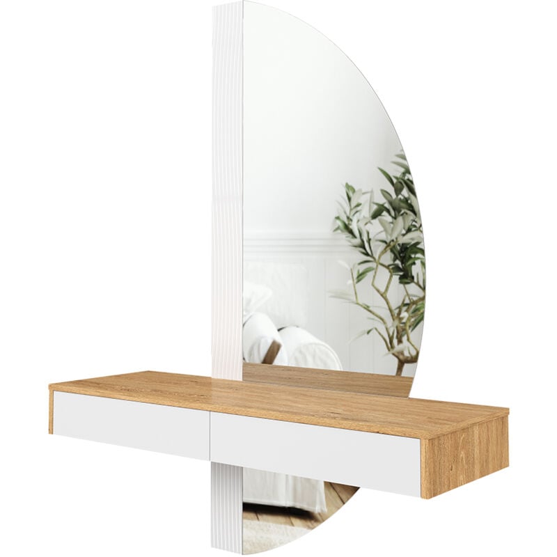 foto del prodotto tavolo da toeletta melisa, bianco, 120 cm con illuminazione a led, vicco