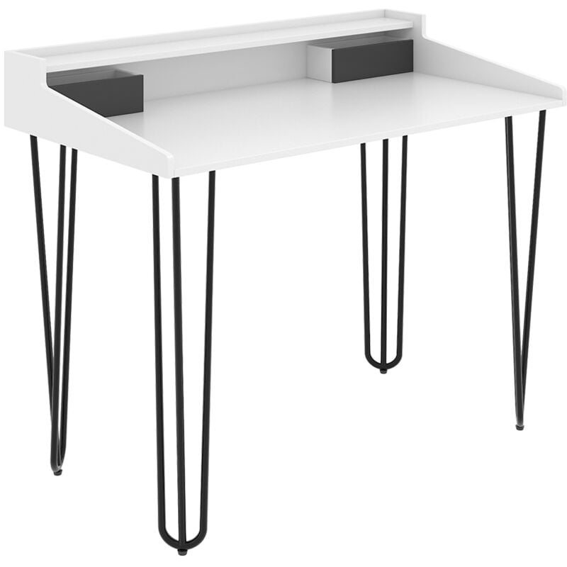 foto del prodotto tavolo da toeletta sannar, bianco, 110 cm con cassetti vicco
