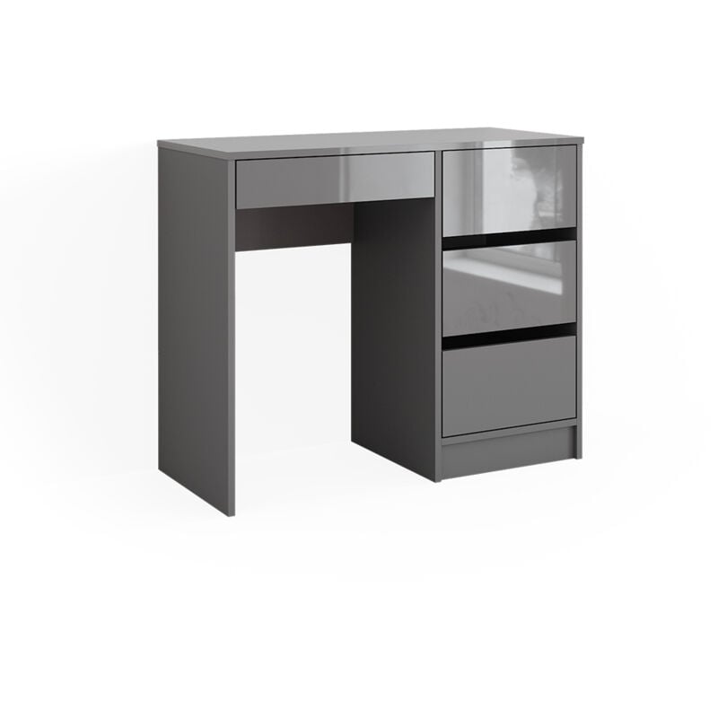 foto del prodotto tavolo da toeletta sherry, grigio, 90 cm con 4 cassetti vicco