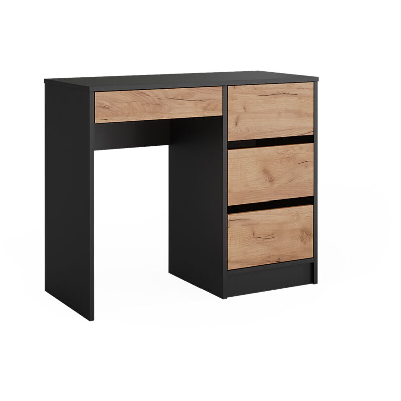 foto del prodotto tavolo da toilette sherry, antracite quercia dorata, 90 x 75 cm senza specchio vicco
