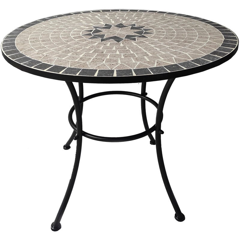 foto del prodotto tavolo decoro mosaico aurora cm 80 x h.70