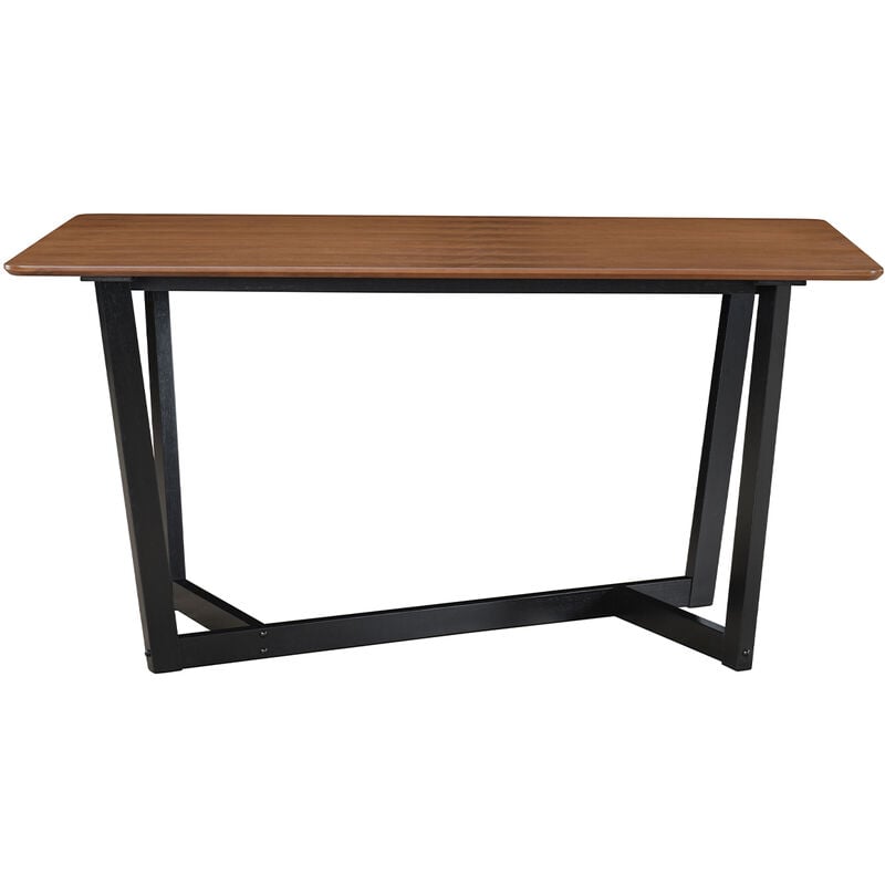 foto del prodotto tavolo design rettangolare noce e legno colore nero l150 cm kouk