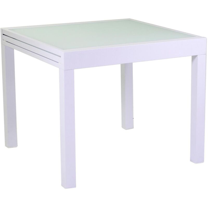 foto del prodotto tavolo estensibile in alluminio bianco mod. boise