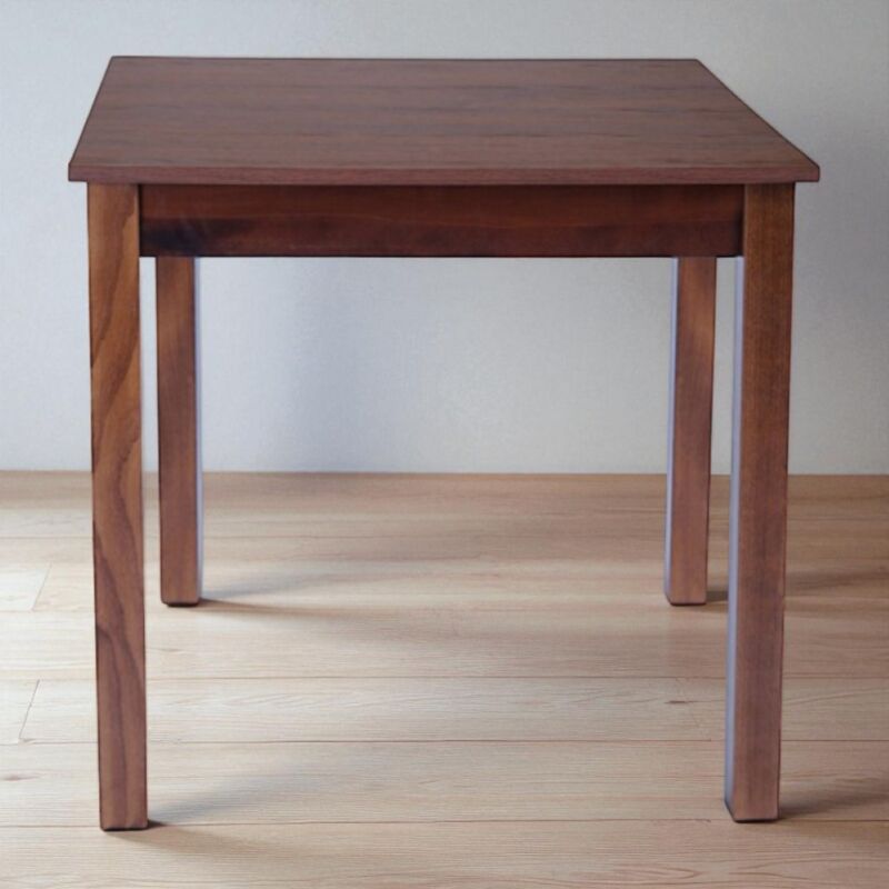 foto del prodotto tavolo fisso in legno con gamba quadrata ristorante misura 80x80 noce