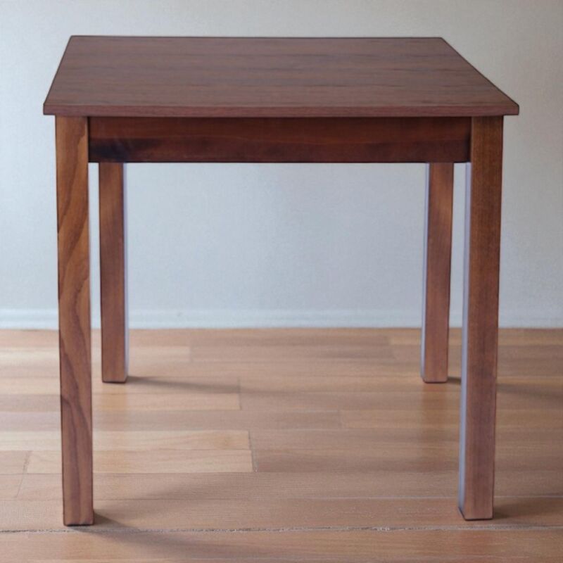 foto del prodotto tavolo fisso in legno con gamba quadrata ristorante misura 90x90 noce