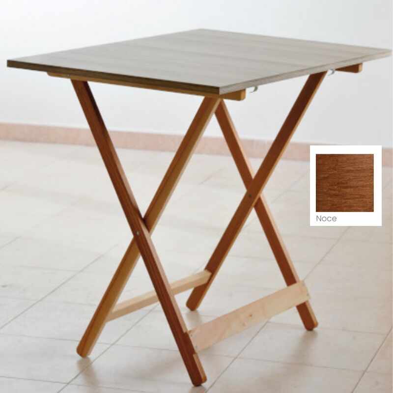 foto del prodotto tavolo formica pieghevole noce 60x90 cm