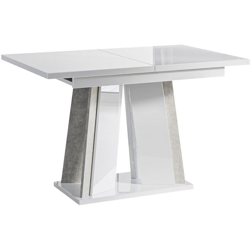 foto del prodotto tavolo goodyear 129, bianco lucido, 75x80x120cm, con, truciolare laminato
