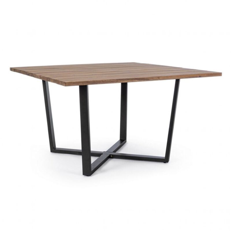 foto del prodotto tavolo helsinki antracite naturale 130x130x75h