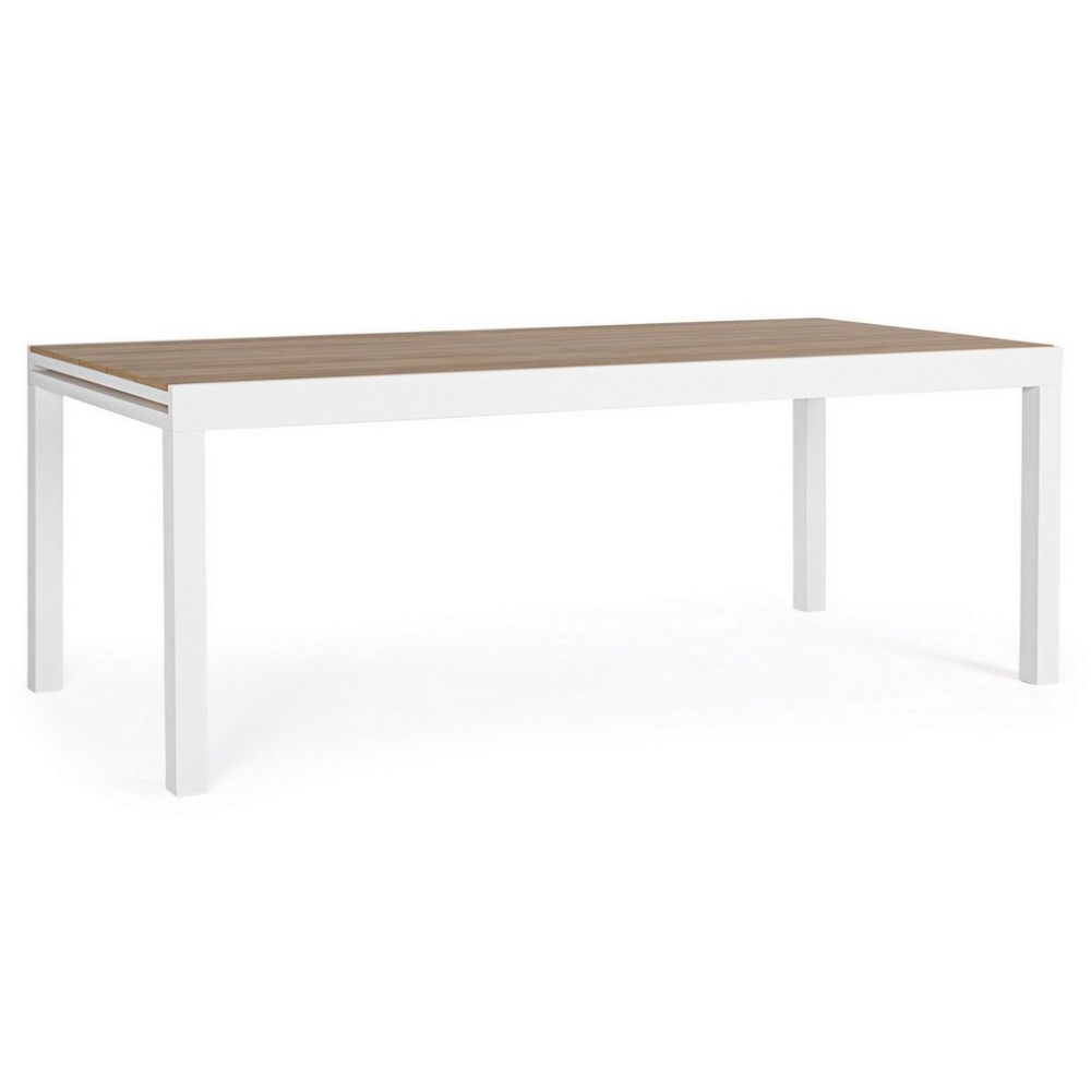 foto del prodotto tavolo in alluminio allungabile bizotto elias 200 300 x 95 bianco