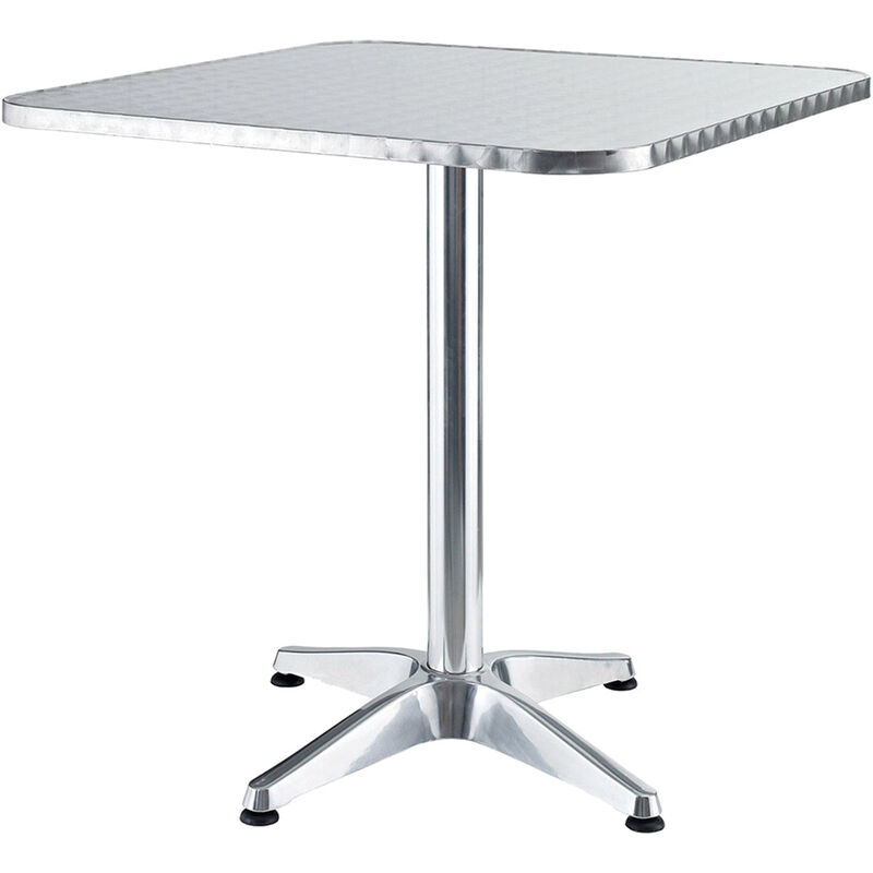 foto del prodotto tavolo in alluminio quadro cm 60 x 60 x h 70