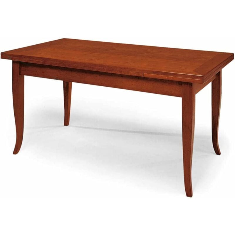 foto del prodotto tavolo in legno massello 140x80 finitura ciliegio allungabile a 220 cm