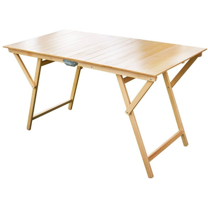 foto del prodotto tavolo in legno richiudibile pic nic laura 70x140 cm naturale