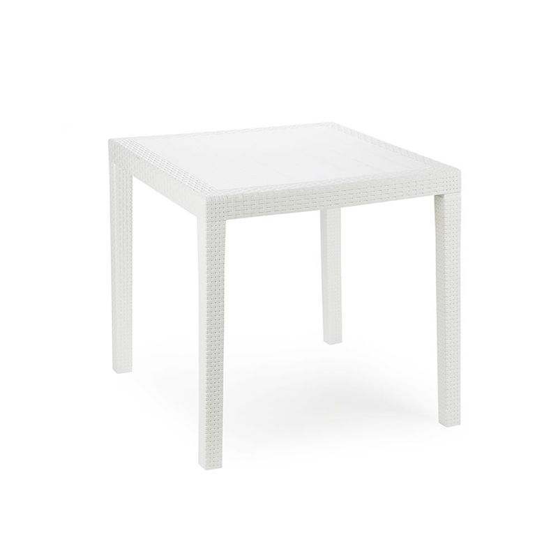 foto del prodotto tavolo in rattan king quadrato bianco 79 x 79 x 72 cm