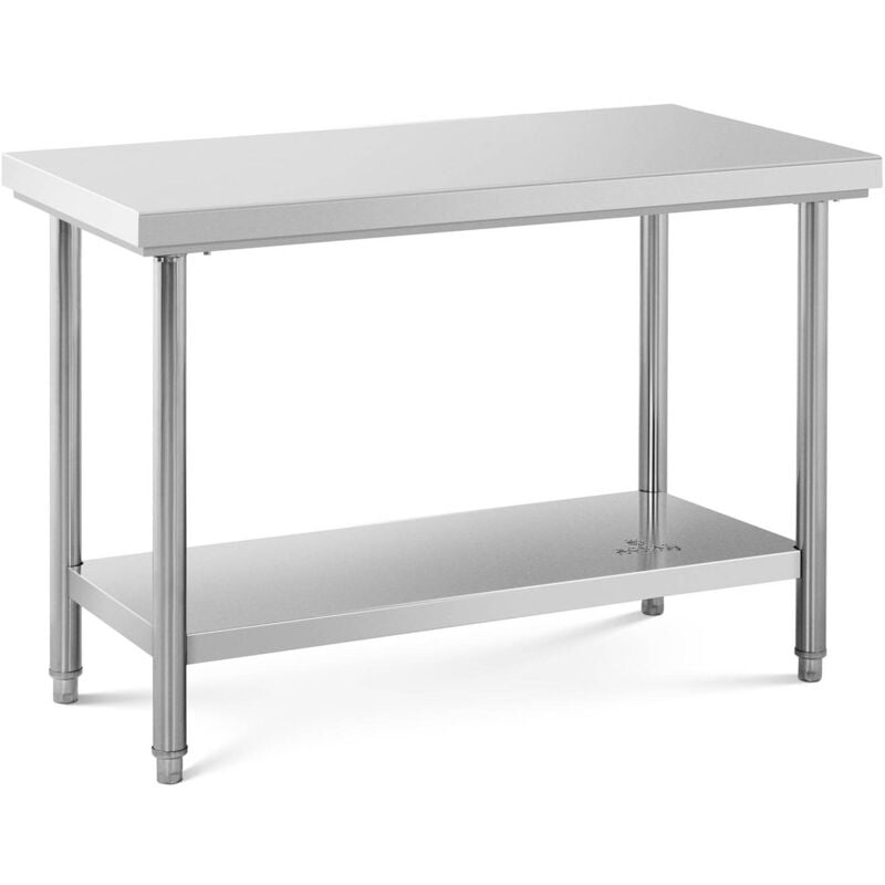 foto del prodotto tavolo inox banco da lavoro piano cucina gastronomia acciaio inox 120x60cm 137kg