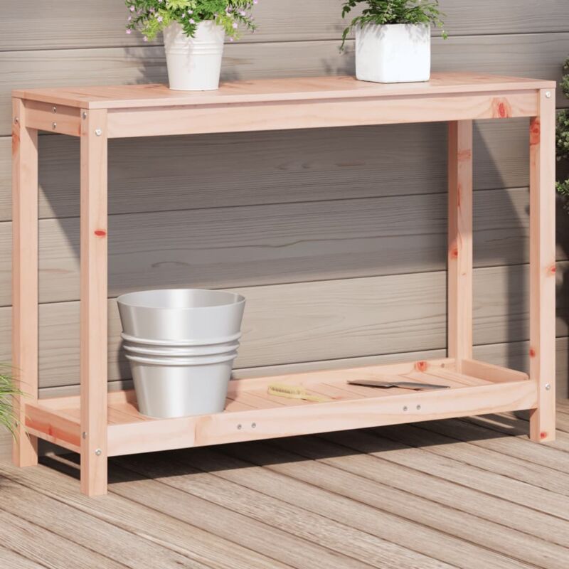 foto del prodotto tavolo invaso con ripiano 108x35x75 cm legno massello douglas vidaxl