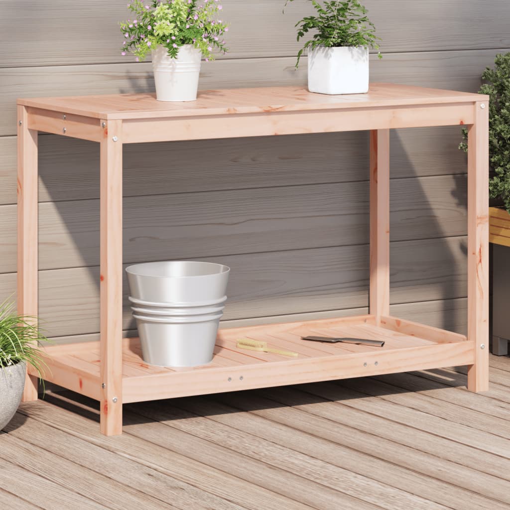 foto del prodotto tavolo invaso con ripiano 108x50x75 cm legno massello douglas