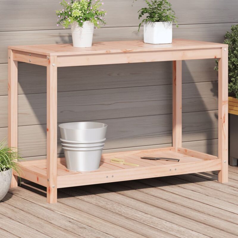 foto del prodotto tavolo invaso con ripiano 108x50x75 cm legno massello douglas vidaxl