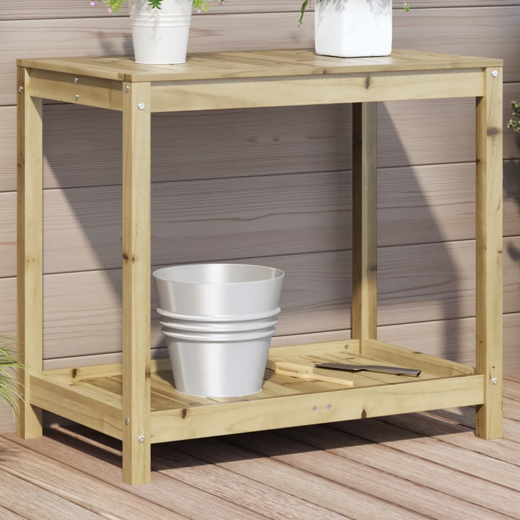 foto del prodotto tavolo invaso con ripiano 82,5x50x75cm legno impregnato di pinocod mxl 115386