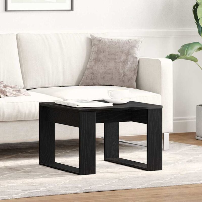 foto del prodotto tavolo laterale in rovere nero 50x50x35 cm, realizzato in legno ingegnerizzato vidaxl