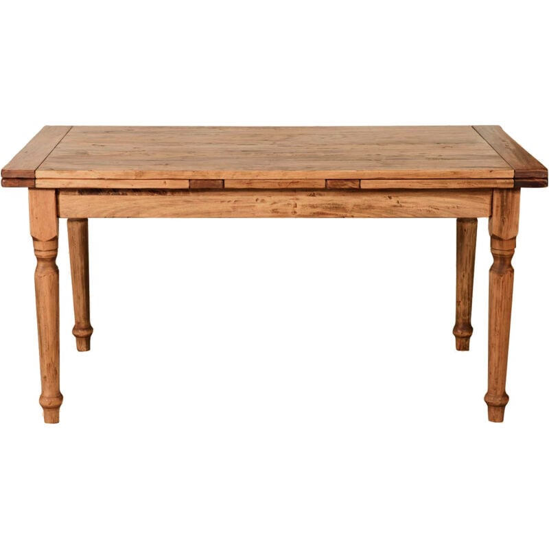 foto del prodotto tavolo legno massello di tiglio naturale 160x80x80 cm made in italy tavolo da pranzo allungabile tavolo allungabile legno