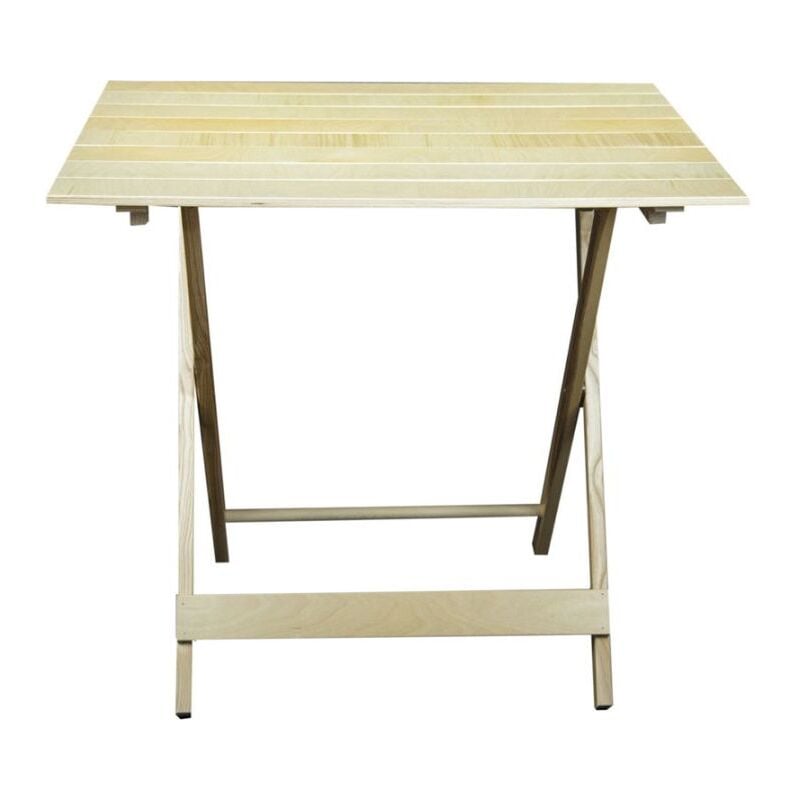 foto del prodotto tavolo legno pieghevole a listelli cm 60x80 naturale