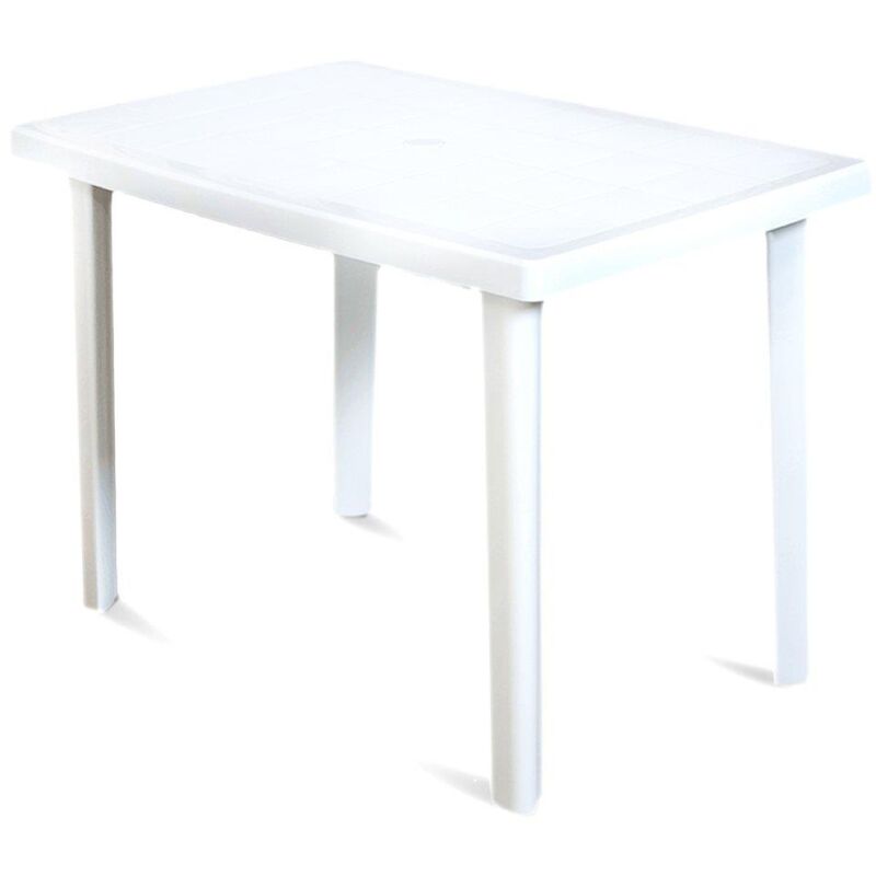 foto del prodotto tavolo marte bianco in resina 100 x 67 x 72 cm