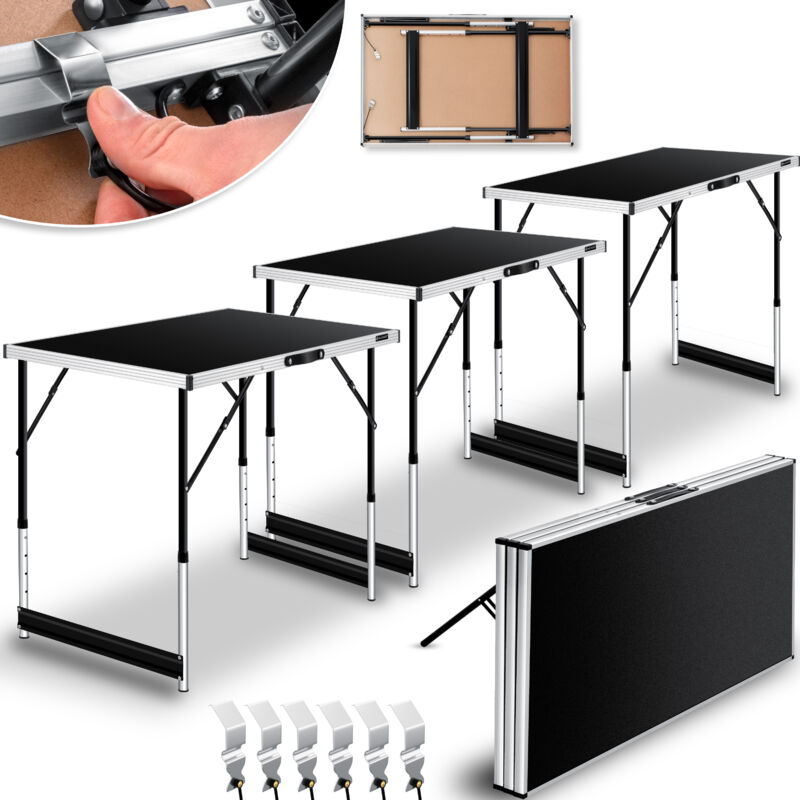 foto del prodotto tavolo multifunzionale profi 3 pezzi 100 x 60 cm tavolo per tappezzeria portata 30 kg per tavolo con funzione estraibile tavolo pieghevole tavolo per